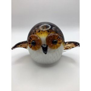 Dale Tiffany Majestic Owl Glass Art Figurine / Decorative Art Piece